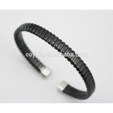 High quality stainless steel Lead/Nickle free black plated bangles black bangles for men